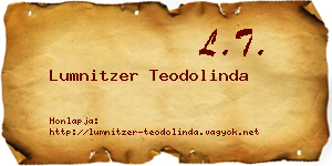 Lumnitzer Teodolinda névjegykártya